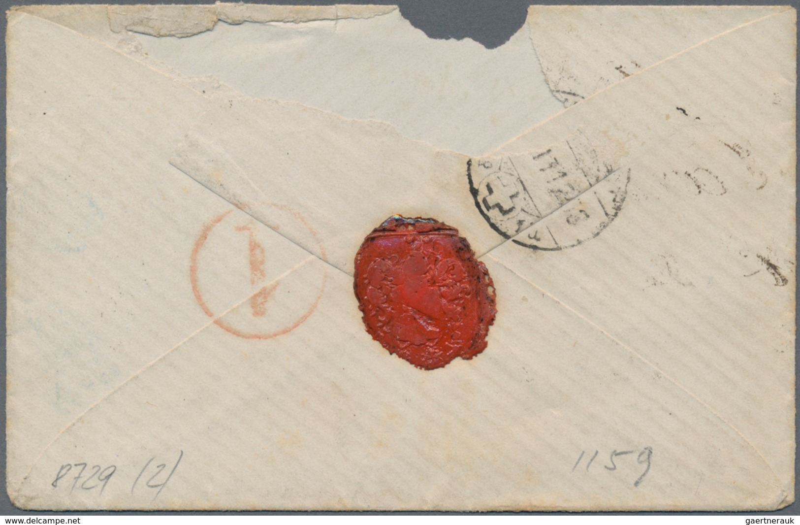 Frankreich: 1871, 10 C Brown Full-/wide Margins On A Small Cover From Cannes To Switzerland, Envelop - Andere & Zonder Classificatie