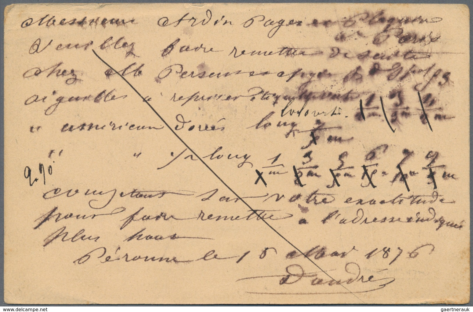 Frankreich: 1876, "BELGIQUE A QUIEVRAIN A" Border-crossing Double Circle Cancel On 5 C And 10 C Cere - Andere & Zonder Classificatie