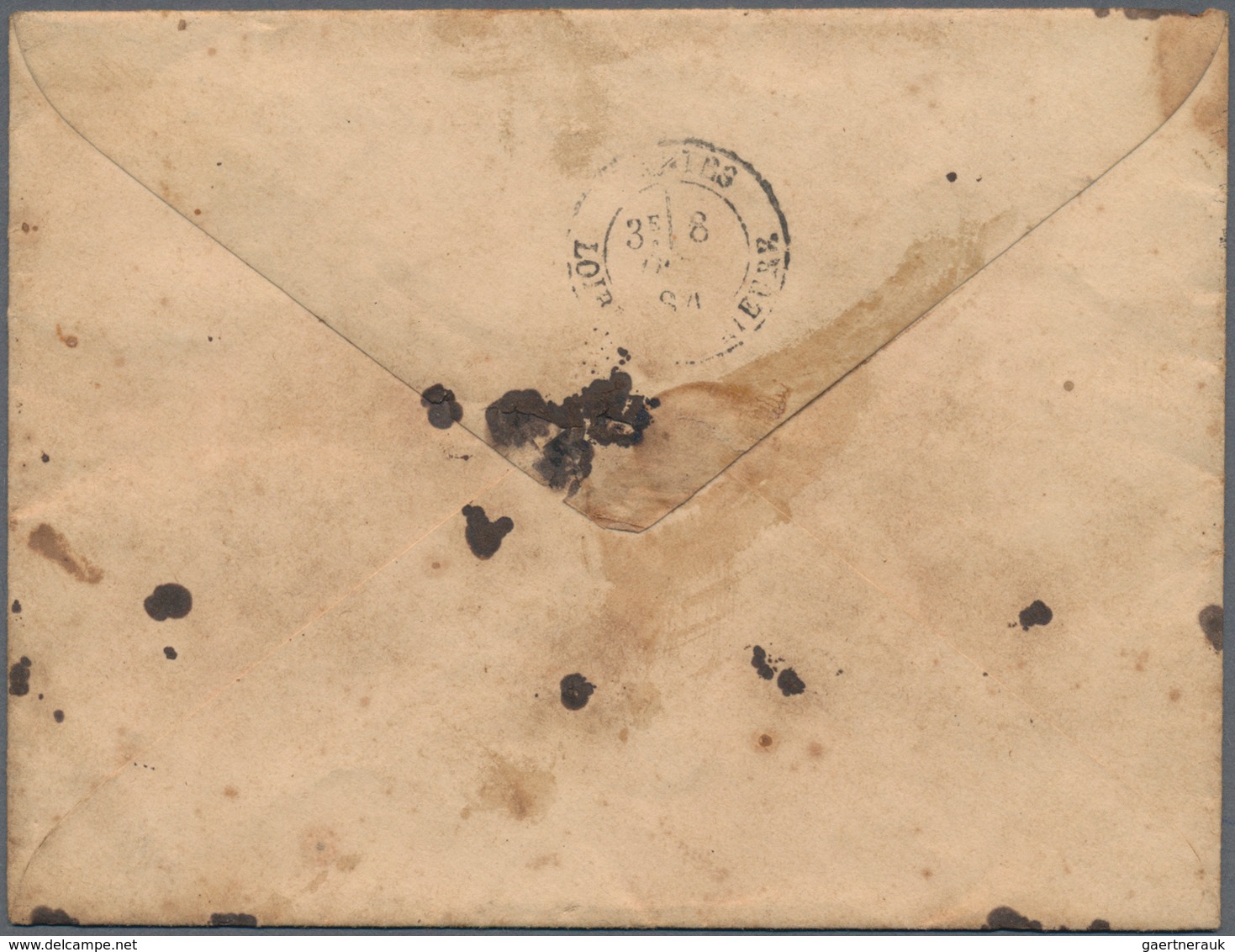 Frankreich: 1884 Illustrated Envelope (depicting "The Queens Head" From An Etching), Used From Mouti - Other & Unclassified
