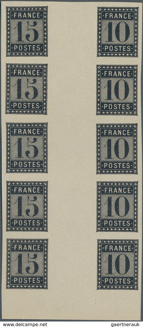 Frankreich: 1903, ESSAY DE L'IMPRIMERIE NATIONALE Imperf. 10c. Black And 15c. Black 'FRANCE / POSTES - Sonstige & Ohne Zuordnung