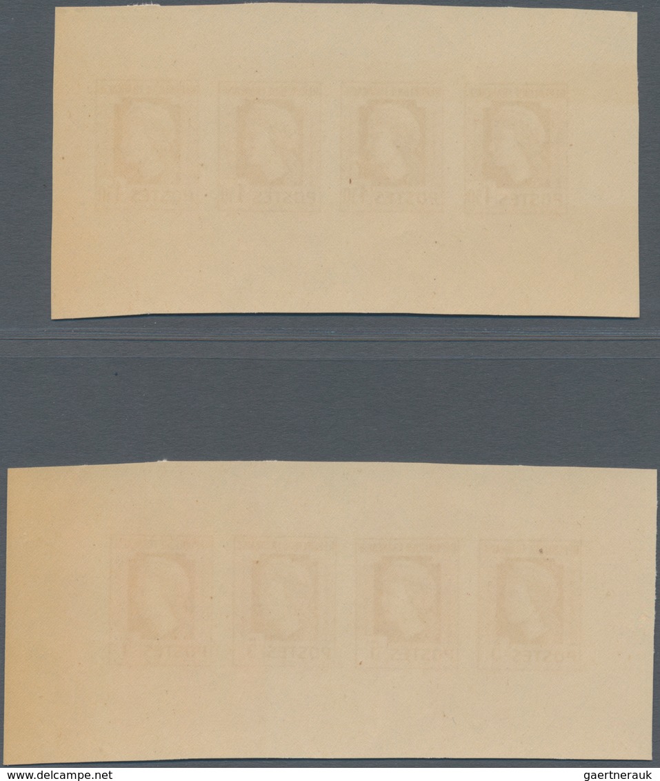 Frankreich: 1944, Definitives "Marianne", Not Issued, Group Of Ten Imperforate Panes Of Four Stamps - Sonstige & Ohne Zuordnung