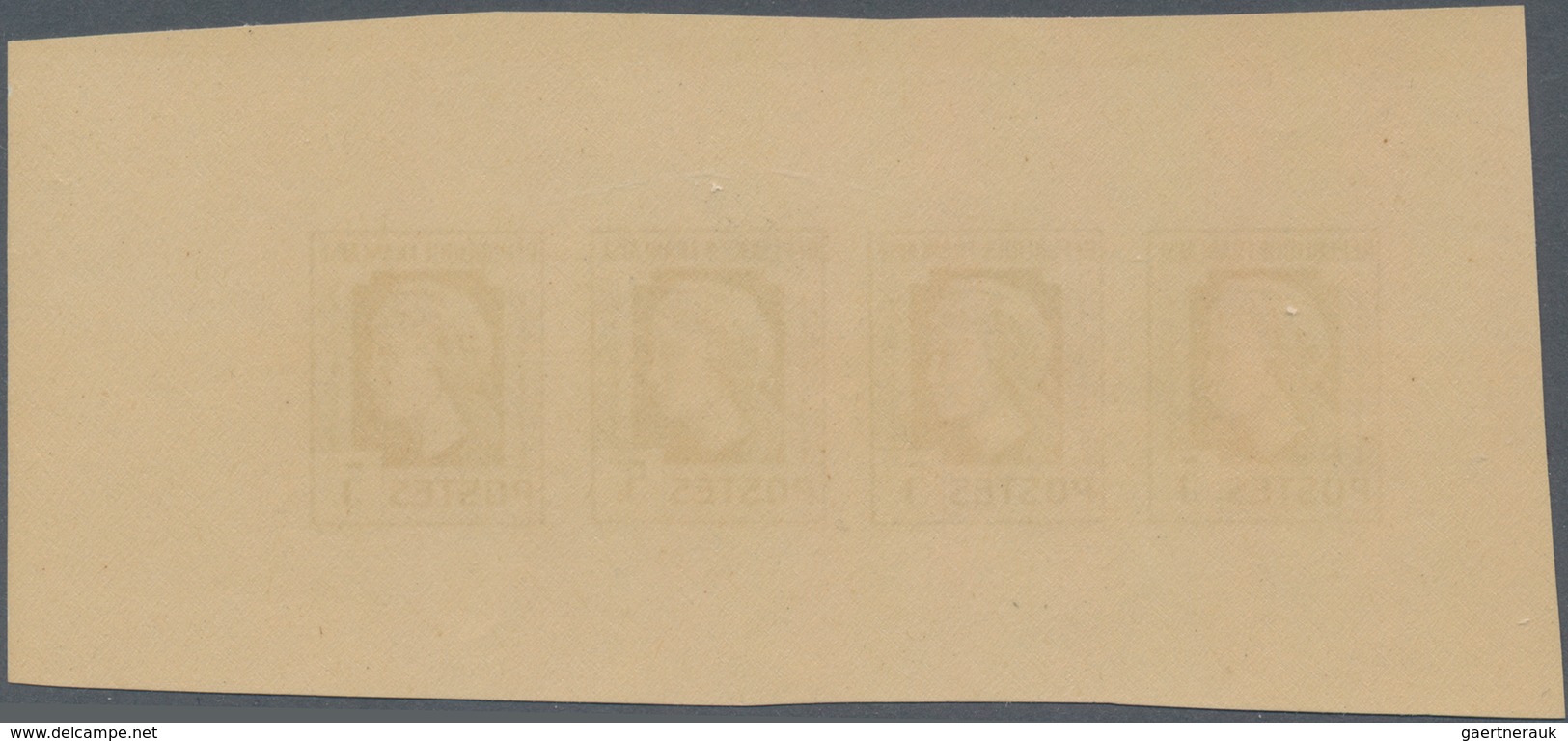 Frankreich: 1944, Definitives "Marianne", Not Issued, 5fr., Group Of Five Imperforate Panes Of Four - Andere & Zonder Classificatie