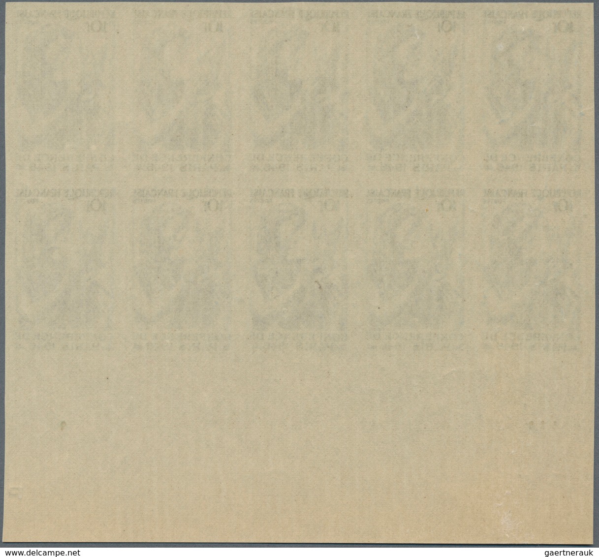 Frankreich: 1946, Peace Conference In Paris Set Of Two (Peace Dove) In IMPERFORATE Blocks Of Ten Fro - Sonstige & Ohne Zuordnung