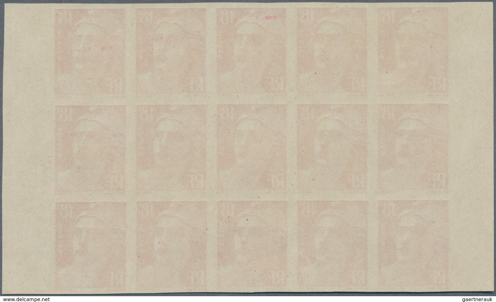 Frankreich: 1951, Definitive Issue Marianne (Gandon)‘ Complete Set Of Five In IMPERFORATE Blocks Of - Sonstige & Ohne Zuordnung