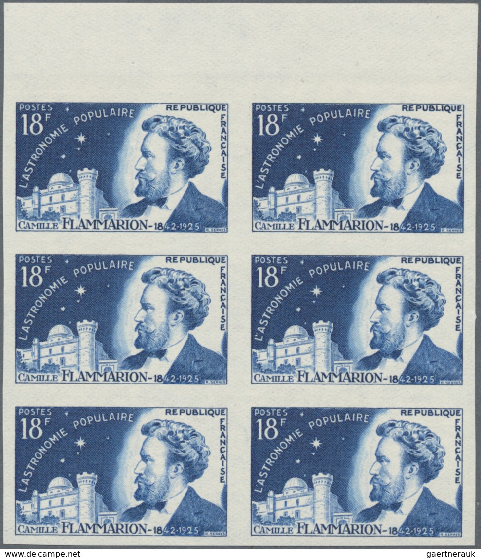 Frankreich: 1956, French Scientists Of 19th And 20th Century Complete Set Of Four In IMPERFORATE Blo - Sonstige & Ohne Zuordnung