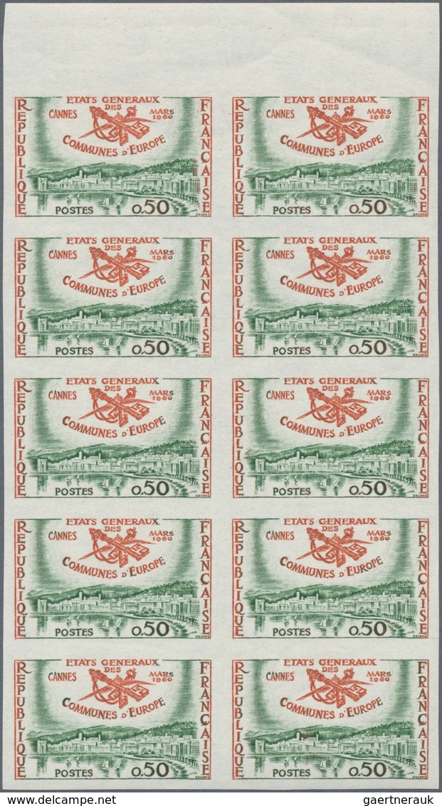 Frankreich: 1960, General Assembles Of The Euopean Assemblies In Cannes 0.50fr. IMPERFORATE Block Of - Sonstige & Ohne Zuordnung