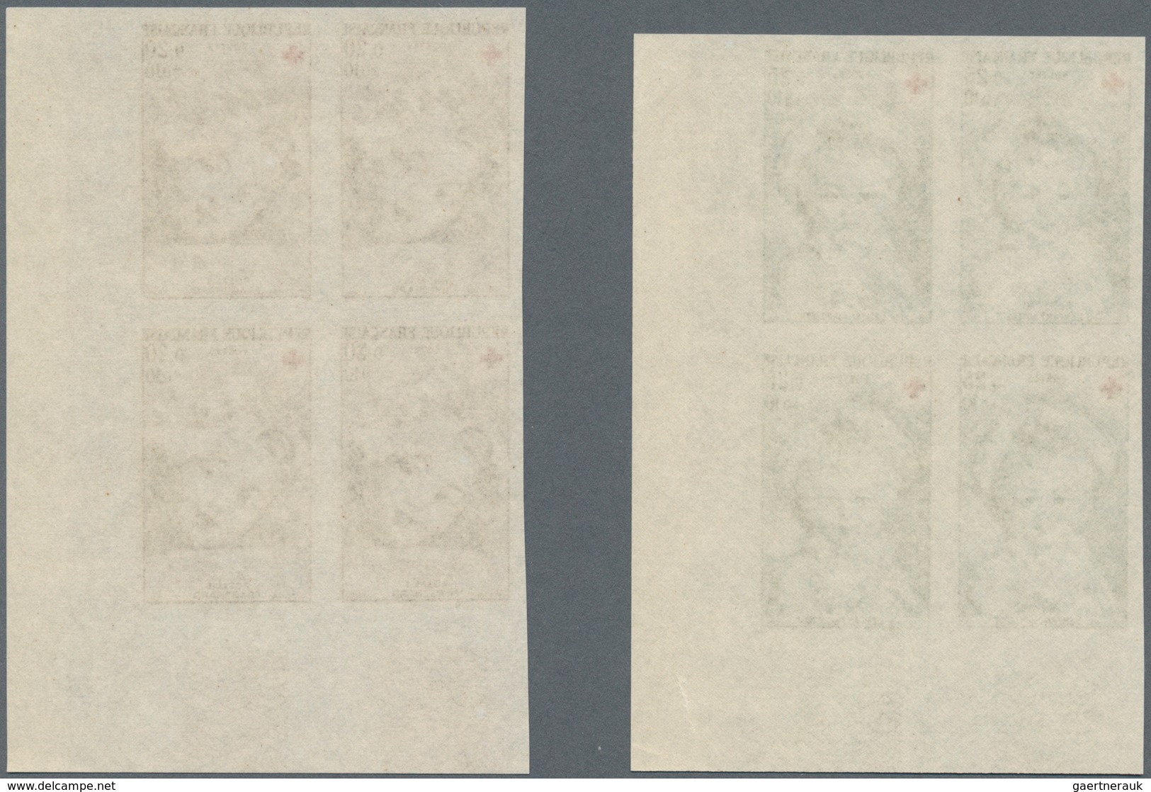 Frankreich: 1962, RED CROSS Set Of Two (paintings From Jean-Honore Fragonard) In IMPERFORATE Blocks - Sonstige & Ohne Zuordnung