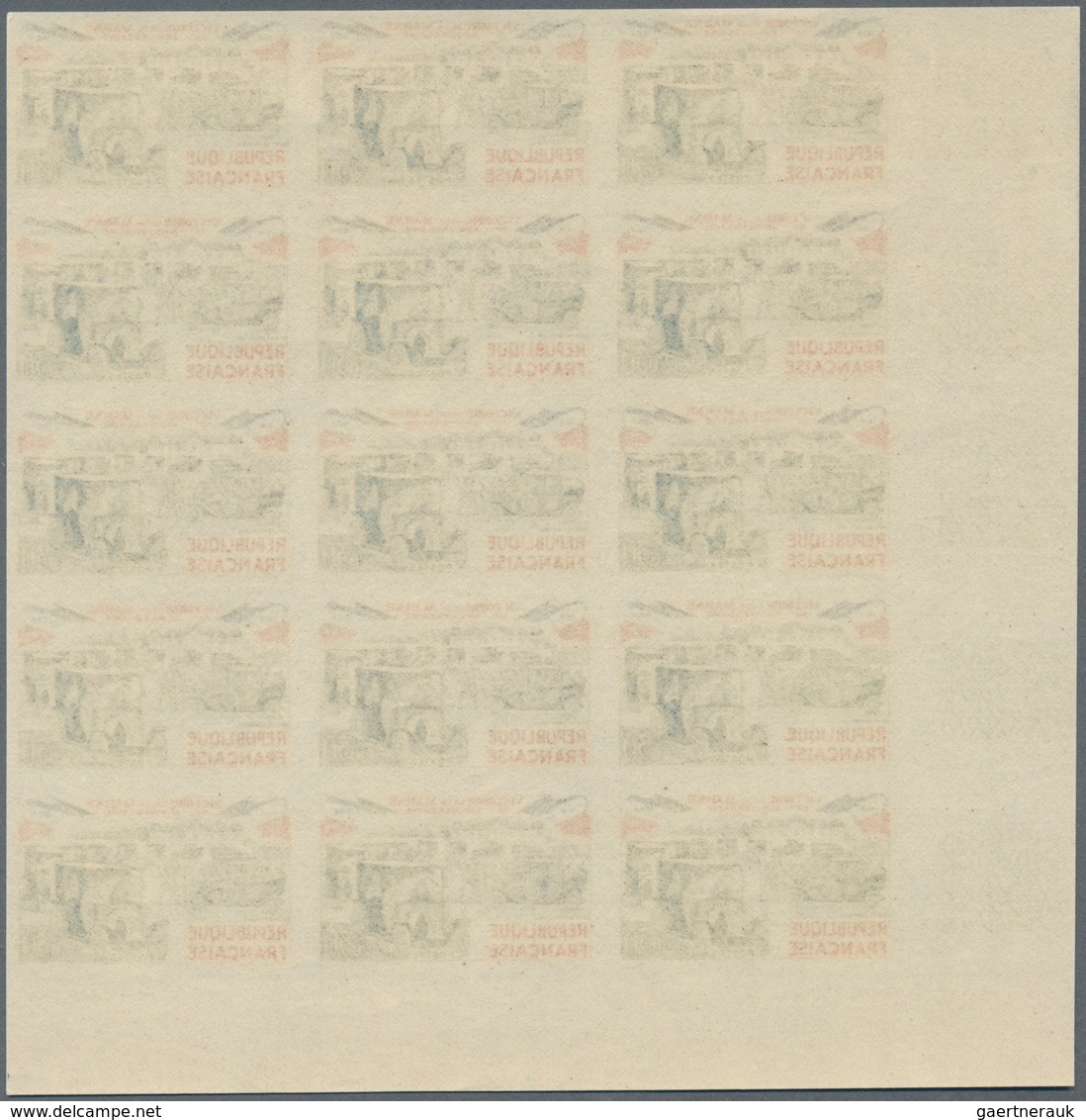Frankreich: 1964, 50 Years Victory On The Marne 0.30fr. (confiscated Taxis) IMPERFORATE Block Of 15 - Sonstige & Ohne Zuordnung