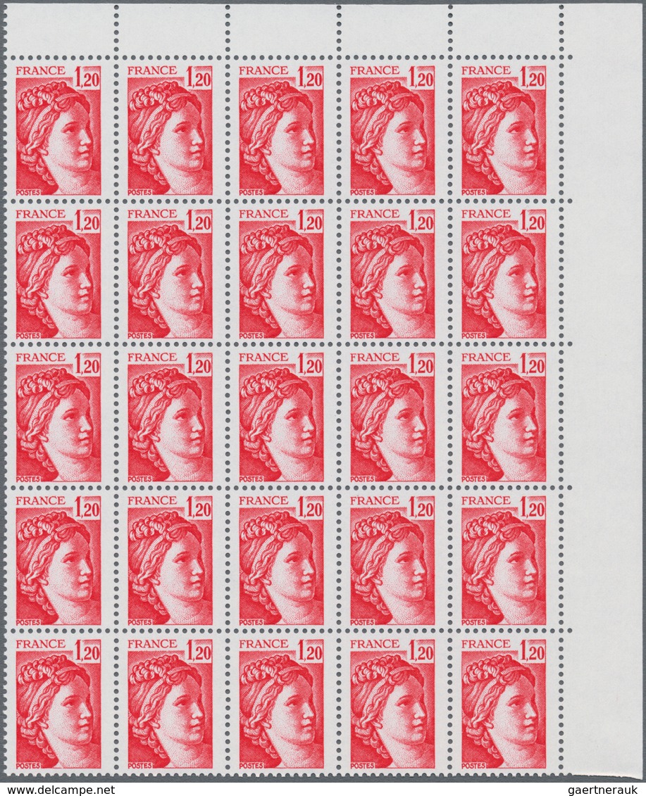 Frankreich: 1978, Definitives "Sabine De Gandon", MISSING PHOSPHOR (BRILLIANT GUM), 0.80fr.-2.10fr., - Sonstige & Ohne Zuordnung