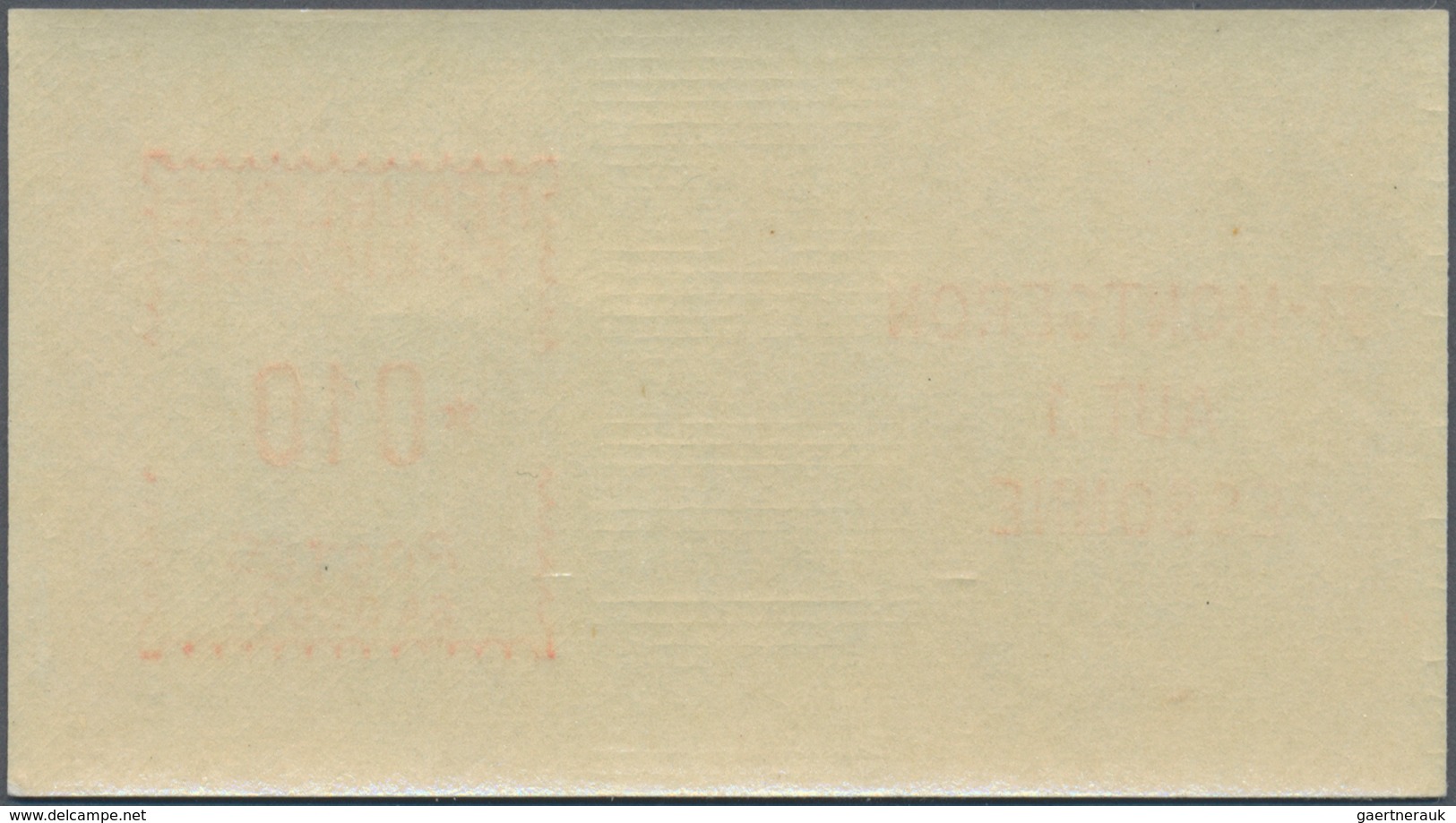 Frankreich - Automatenmarken: 1970, Montgeron "SA 00001", 0.10fr. Type 2, Mint Never Hinged. Mi. 800 - Other & Unclassified