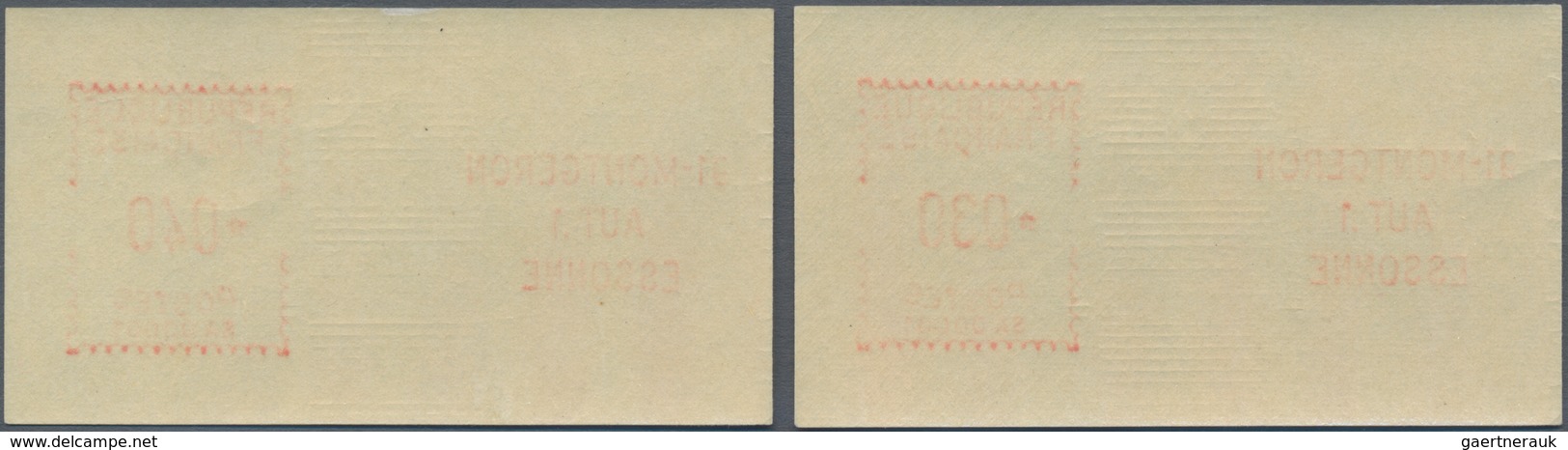 Frankreich - Automatenmarken: 1969, 16 April, Montgeron, 30c. And 40c., Two Values, Mint Never Hinge - Sonstige & Ohne Zuordnung