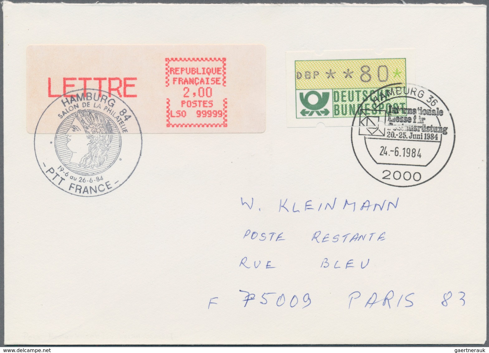 Frankreich - Automatenmarken: 1970/1984, Three Letters: Montgeron 0.40fr. Type 2 Single Franking On - Sonstige & Ohne Zuordnung
