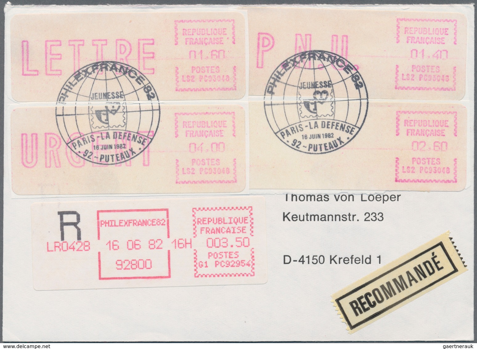 Frankreich - Automatenmarken: 1970/1984, Three Letters: Montgeron 0.40fr. Type 2 Single Franking On - Other & Unclassified