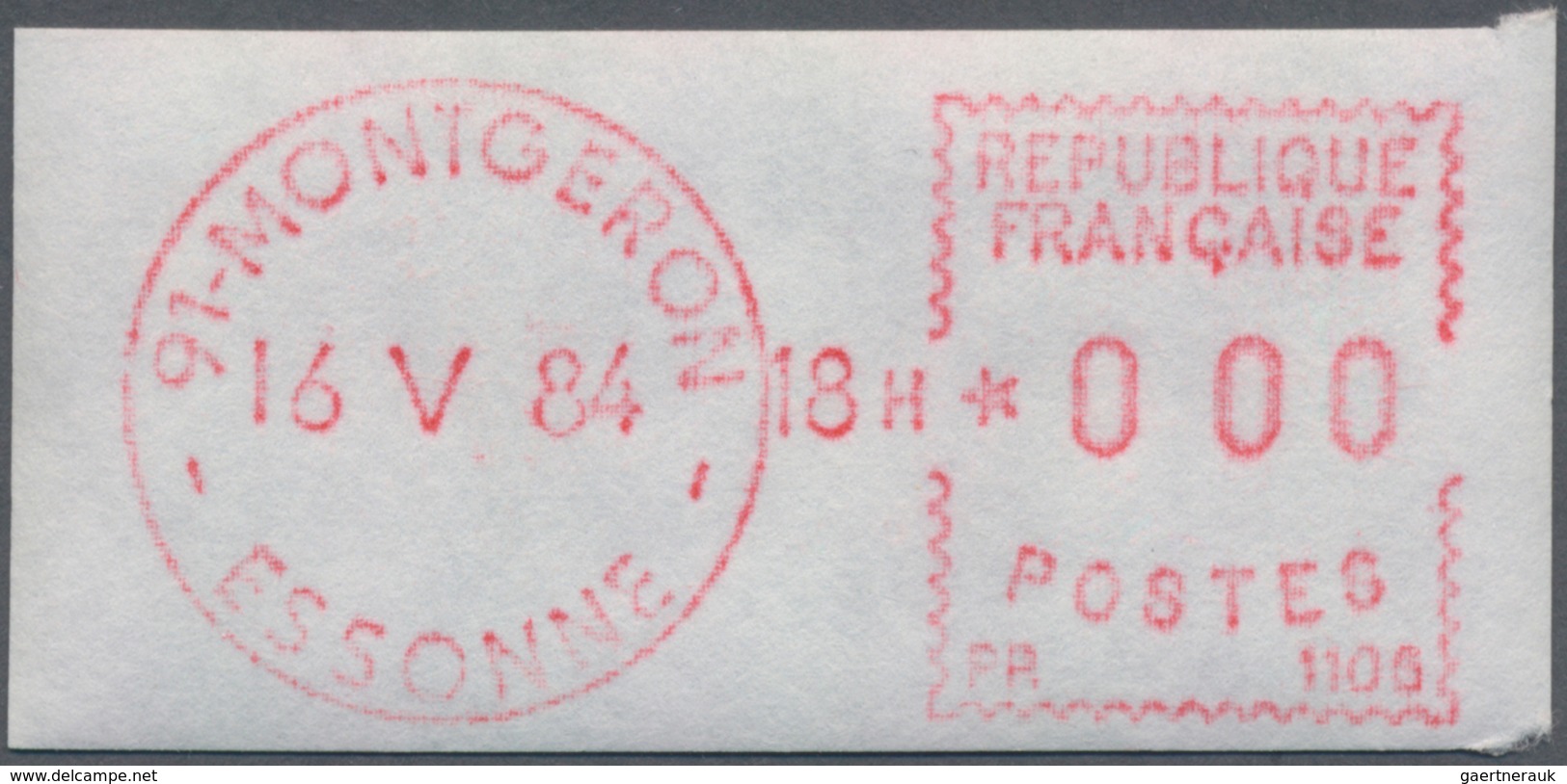 Frankreich - Automatenmarken: 1970, Montgeron "SA 00001", 0.30fr. Type 2 In Combination With 2x0.20f - Sonstige & Ohne Zuordnung