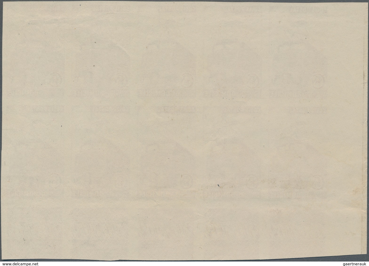 Frankreich - Postpaketmarken: 1945, Timbres De Prestation, Not Issued "Domicile" Claret With Blank V - Altri & Non Classificati