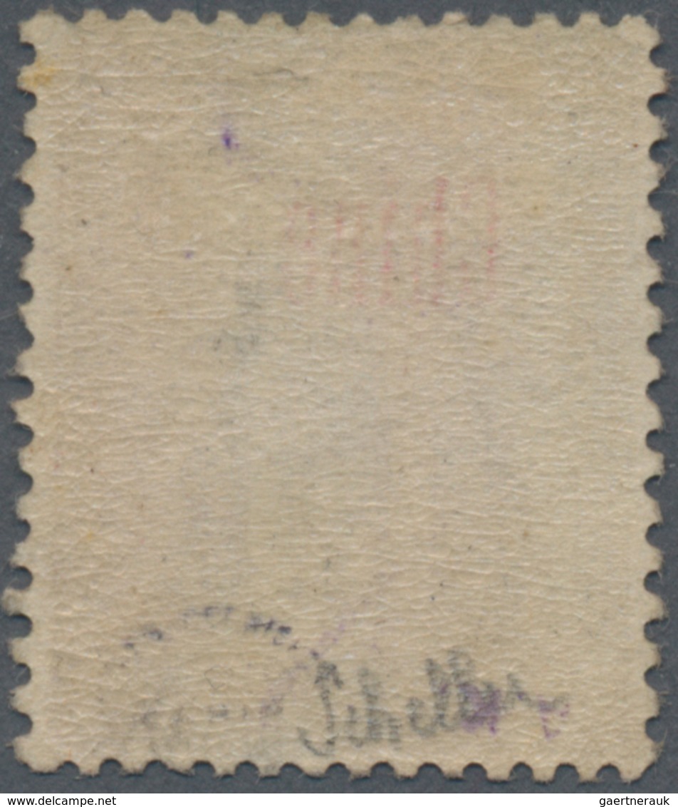 Französische Post In China: 1894, 5fr. Lilac With Carmine Overprint, Fresh Colour And Well Perforate - Sonstige & Ohne Zuordnung