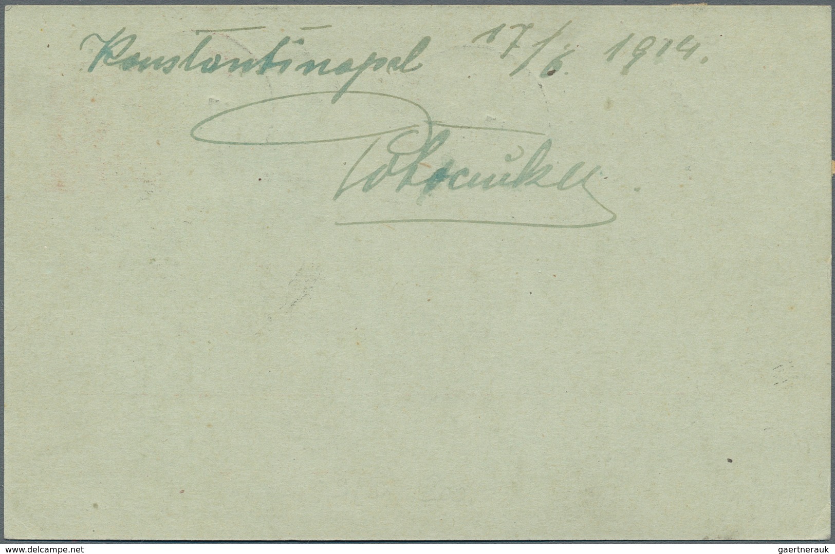 Französische Post In Der Levante: 1903, 1 Pia. On 25 C Blue Additional Franking On 10 C Registered P - Sonstige & Ohne Zuordnung