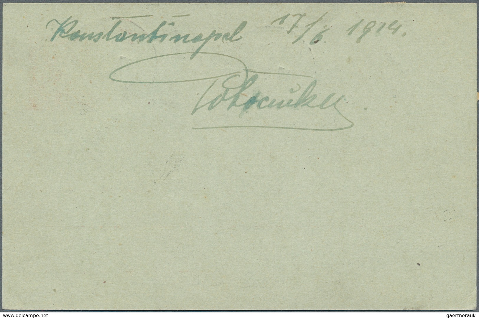 Französische Post In Der Levante: 1903, 1 Pia. On 25 C Blue Additional Franking On 10 C Registered P - Other & Unclassified