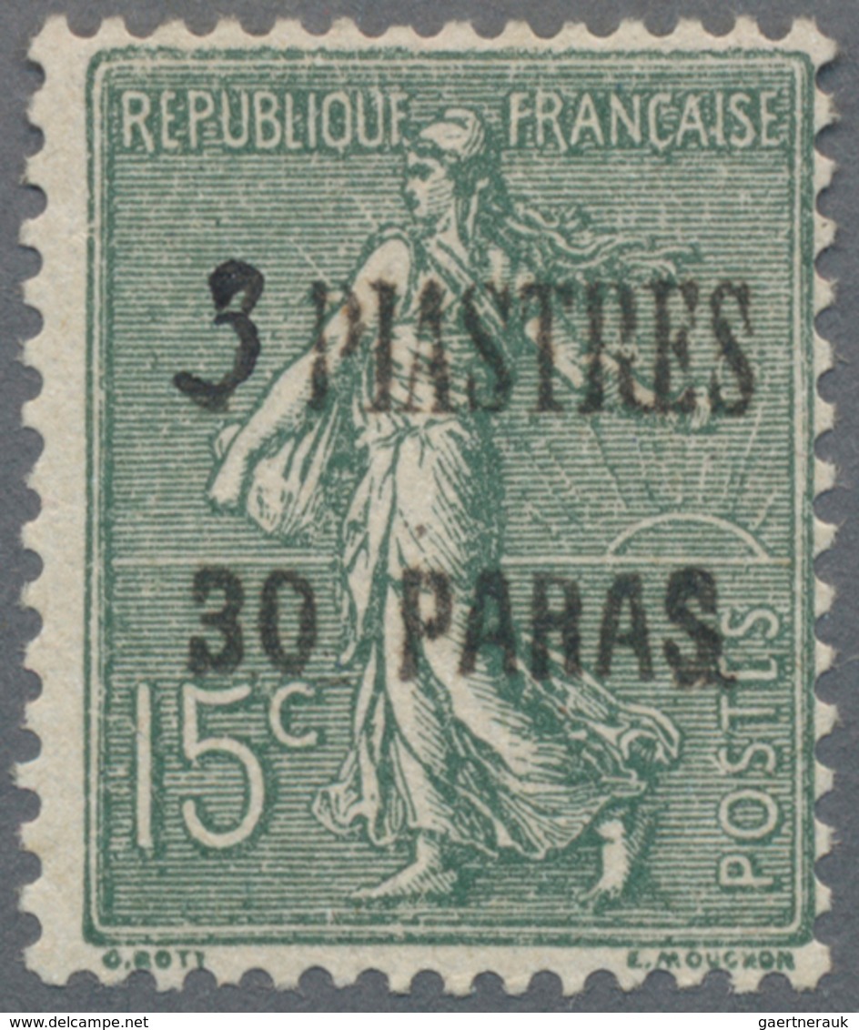 Französische Post In Der Levante: 1923, Provisional Handstamp Overprint Of Constantinople „3 PIASTRE - Other & Unclassified