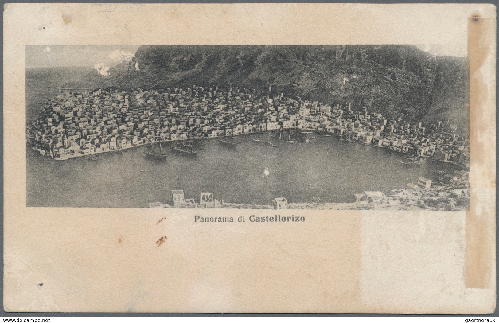 Französische Besetzung I. WK - Castellorizo: 1916/1920, Group Of Three Entires: Ppc "PANORAMA DI CAS - Other & Unclassified