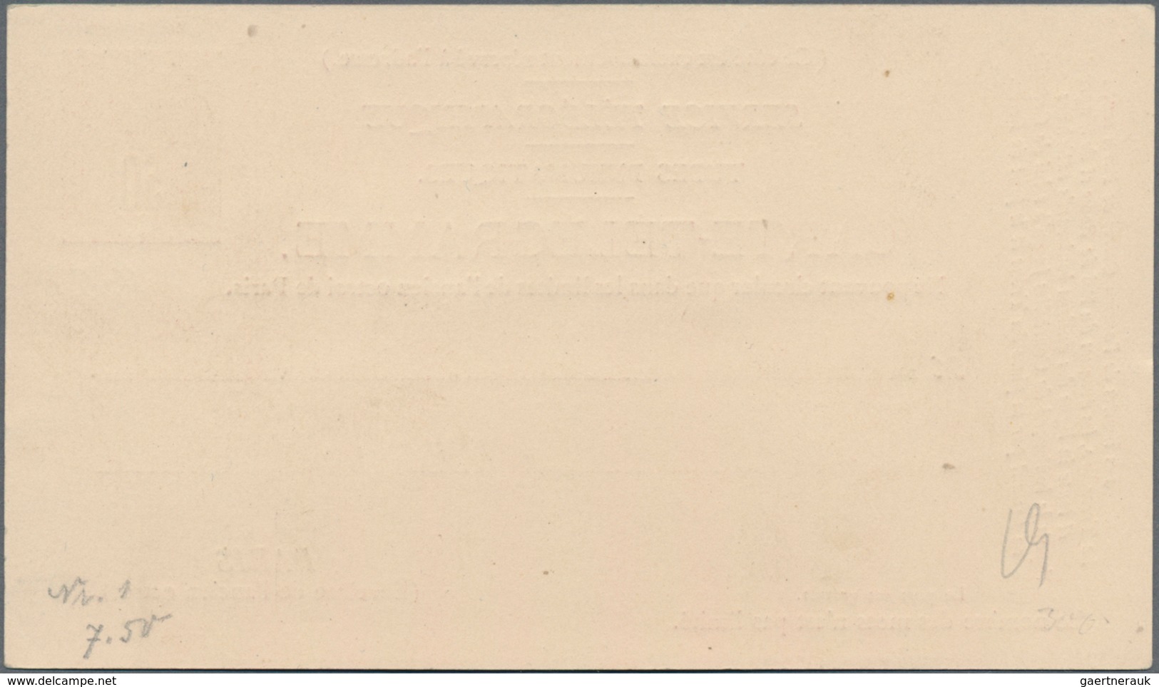 Frankreich - Ganzsachen: 1879/1880, 50 C Carmine Pneumatic Postal Stationery Card And 30c On 50c Ove - Other & Unclassified