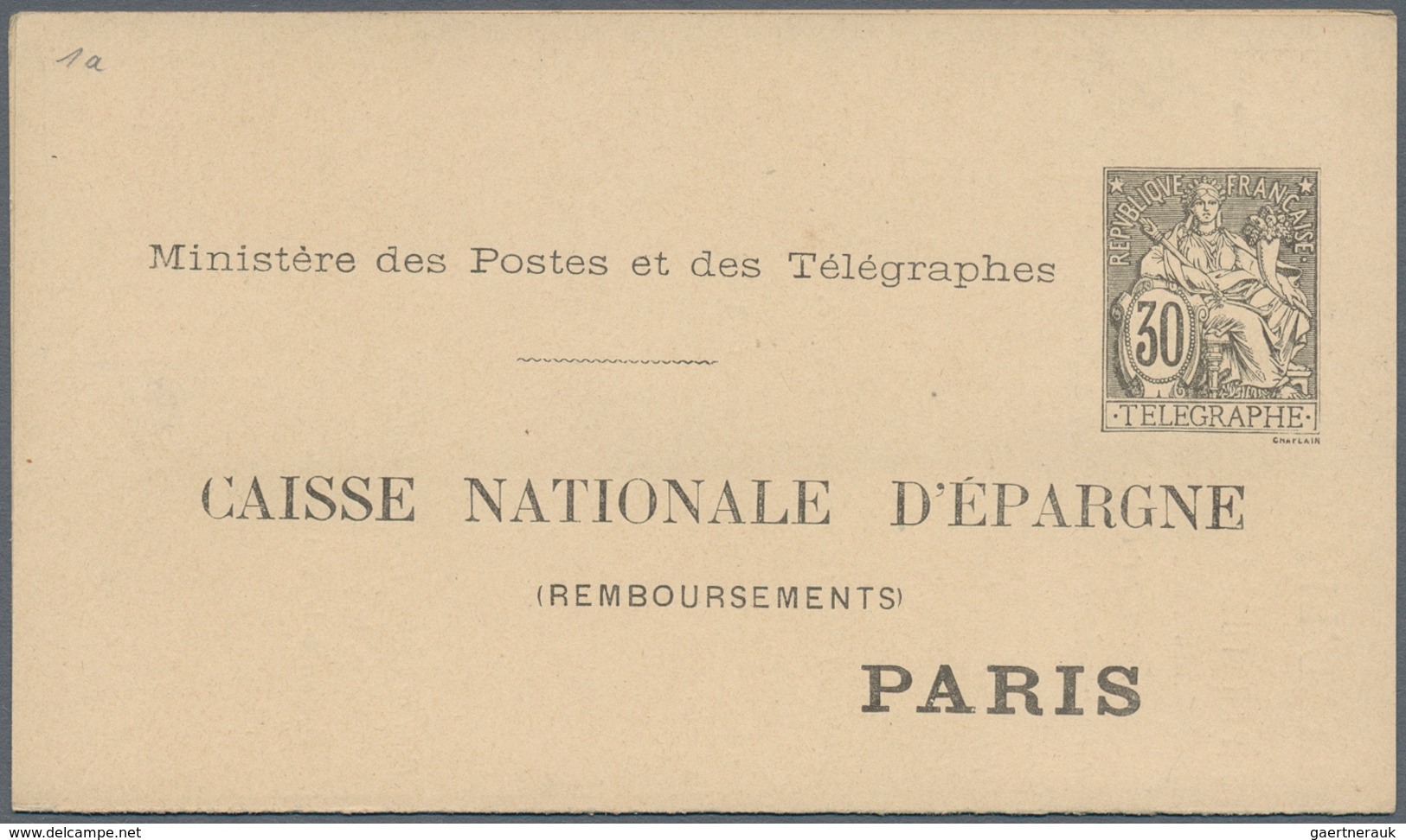 Frankreich - Ganzsachen: 1884/1899, 4 Different Postal Stationery Money Orders 30 C Black, Unused, S - Andere & Zonder Classificatie