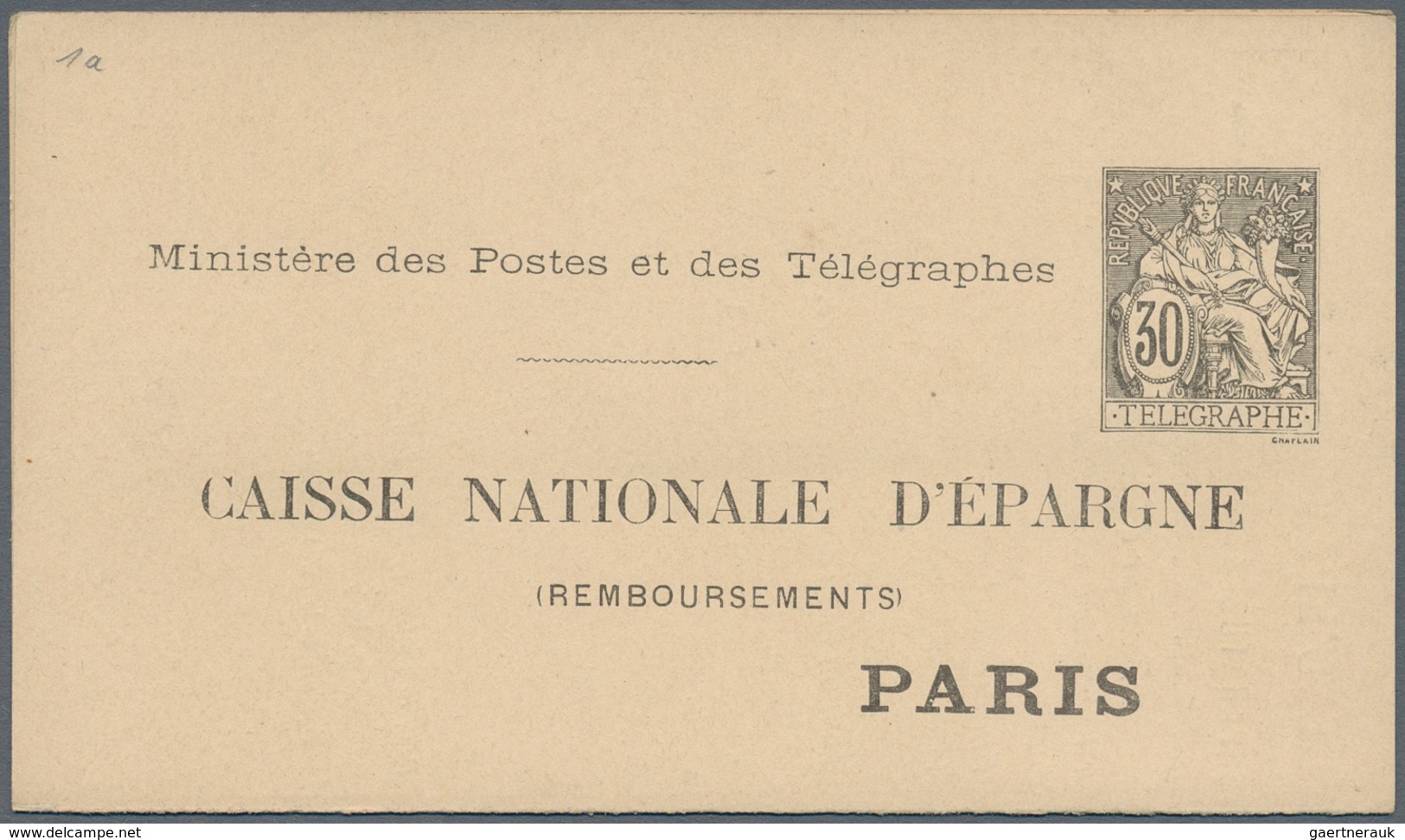 Frankreich - Ganzsachen: 1884/1899, 4 Different Postal Stationery Money Orders 30 C Black, Unused, S - Other & Unclassified