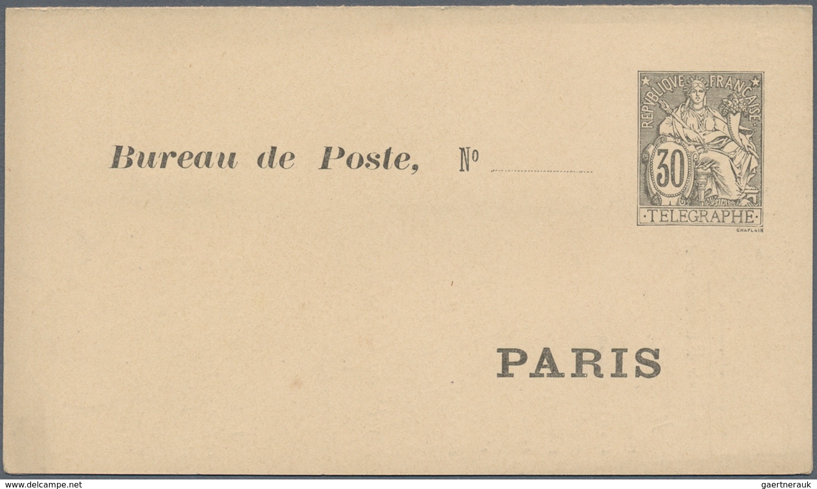 Frankreich - Ganzsachen: 1884/1899, 4 Different Postal Stationery Money Orders 30 C Black, Unused, S - Other & Unclassified