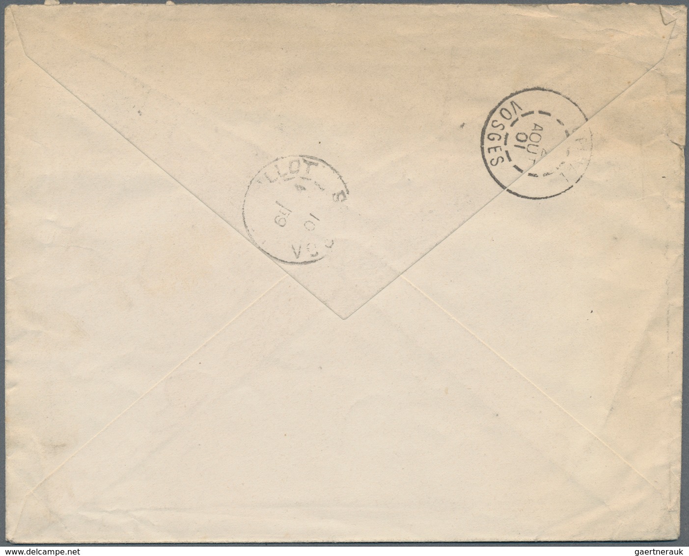 Frankreich - Ganzsachen: 1901. Private Envelope 15c Sage "Maison Pernod Fils, Pontarlier". Used "Pon - Sonstige & Ohne Zuordnung