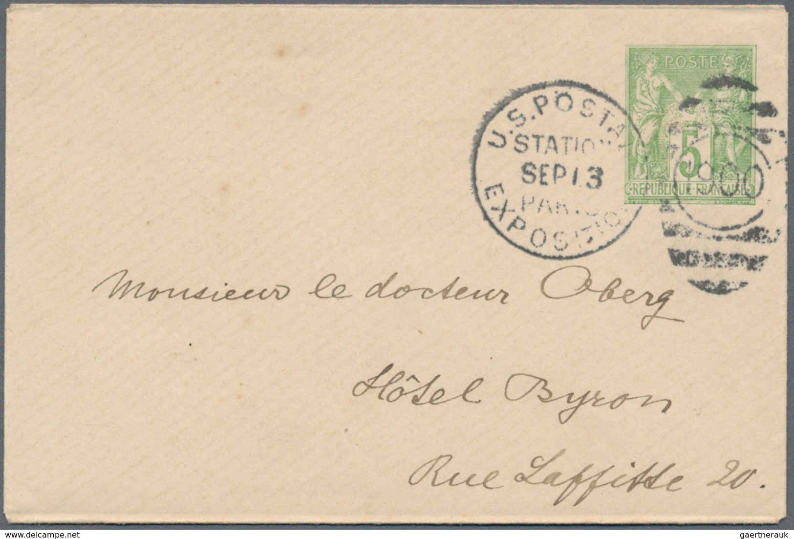 Frankreich - Stempel: 1900, "U. S. POSTAGE STATION PARIS EXPOSITION" Circle Cancel And "1900" On 5 C - 1801-1848: Voorlopers XIX