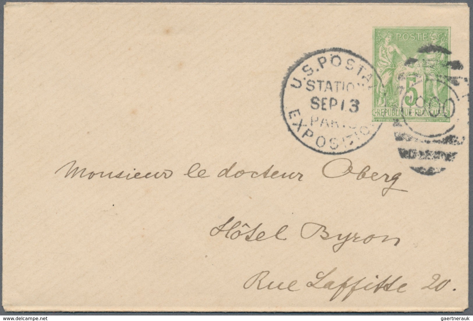 Frankreich - Stempel: 1900, "U. S. POSTAGE STATION PARIS EXPOSITION" Circle Cancel And "1900" On 5 C - 1801-1848: Precursors XIX