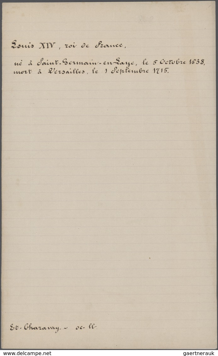 Frankreich - Besonderheiten: 1664, "Sun King" Louis XIV Of France (1638 - 1715), Complete Manuscript - Andere & Zonder Classificatie