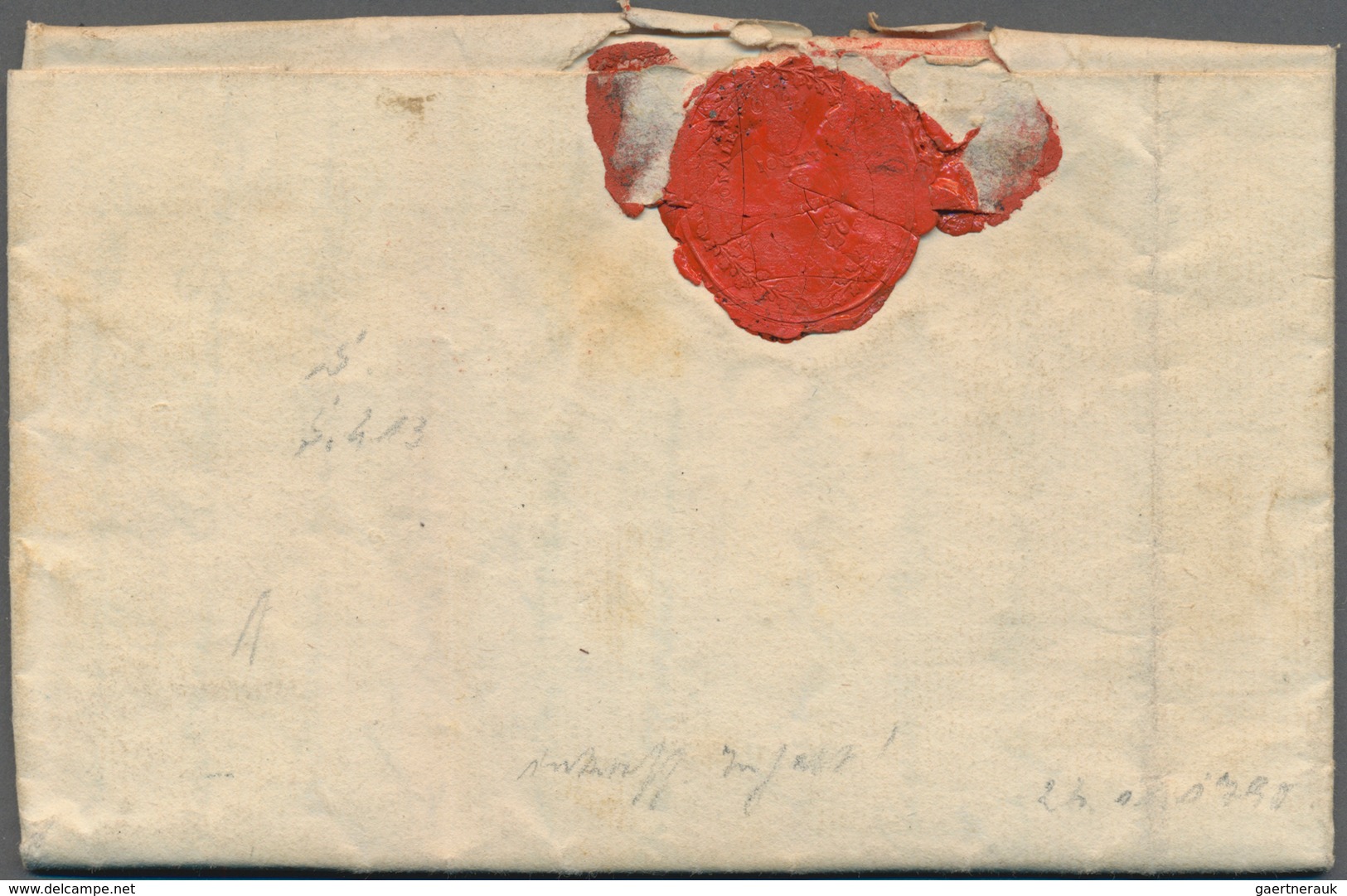 Frankreich - Besonderheiten: 1790, "ass. Nationale. 3." Blue One-liner And Red Postage Free Cancel O - Andere & Zonder Classificatie