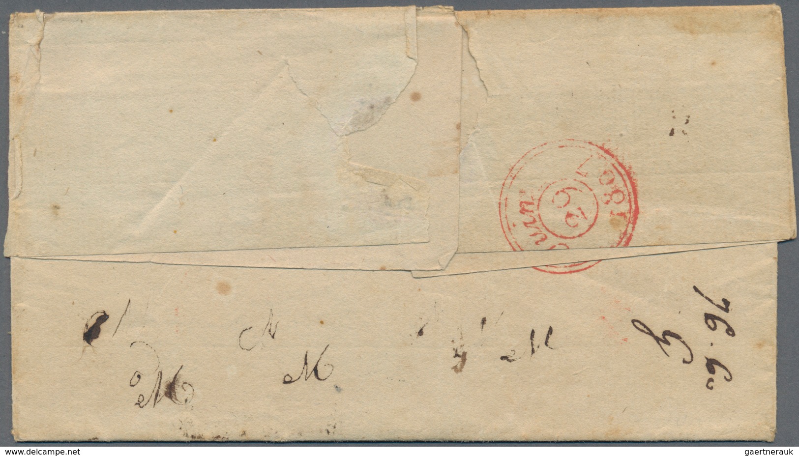 Frankreich - Besonderheiten: 1807, "COLONIES PAR BORDEAUX" Rare Two-liner On Folded Letter Without T - Andere & Zonder Classificatie