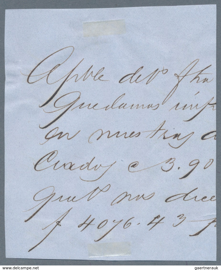 Frankreich - Besonderheiten: 1876, 1/2 R. Wappen, Tangiert Auf Briefteil Mit Ovalstempel "Correos Ca - Andere & Zonder Classificatie