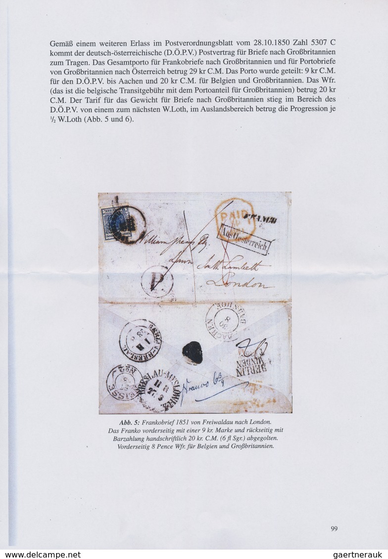 Großbritannien: 1850, VERY RARE GB REGISTERED INCOMING MAIL FROM AUSTRIA FRANKED WITH THE FIRST ISSU - Other & Unclassified