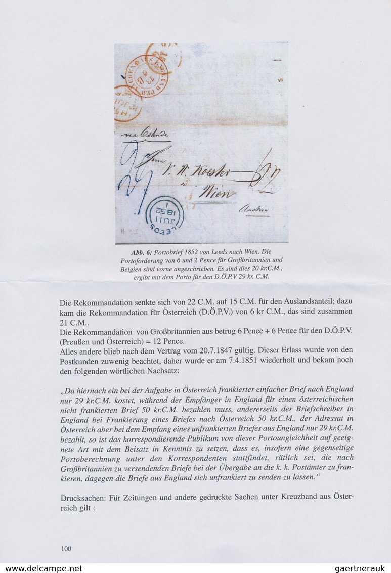 Großbritannien: 1850, VERY RARE GB REGISTERED INCOMING MAIL FROM AUSTRIA FRANKED WITH THE FIRST ISSU - Sonstige & Ohne Zuordnung