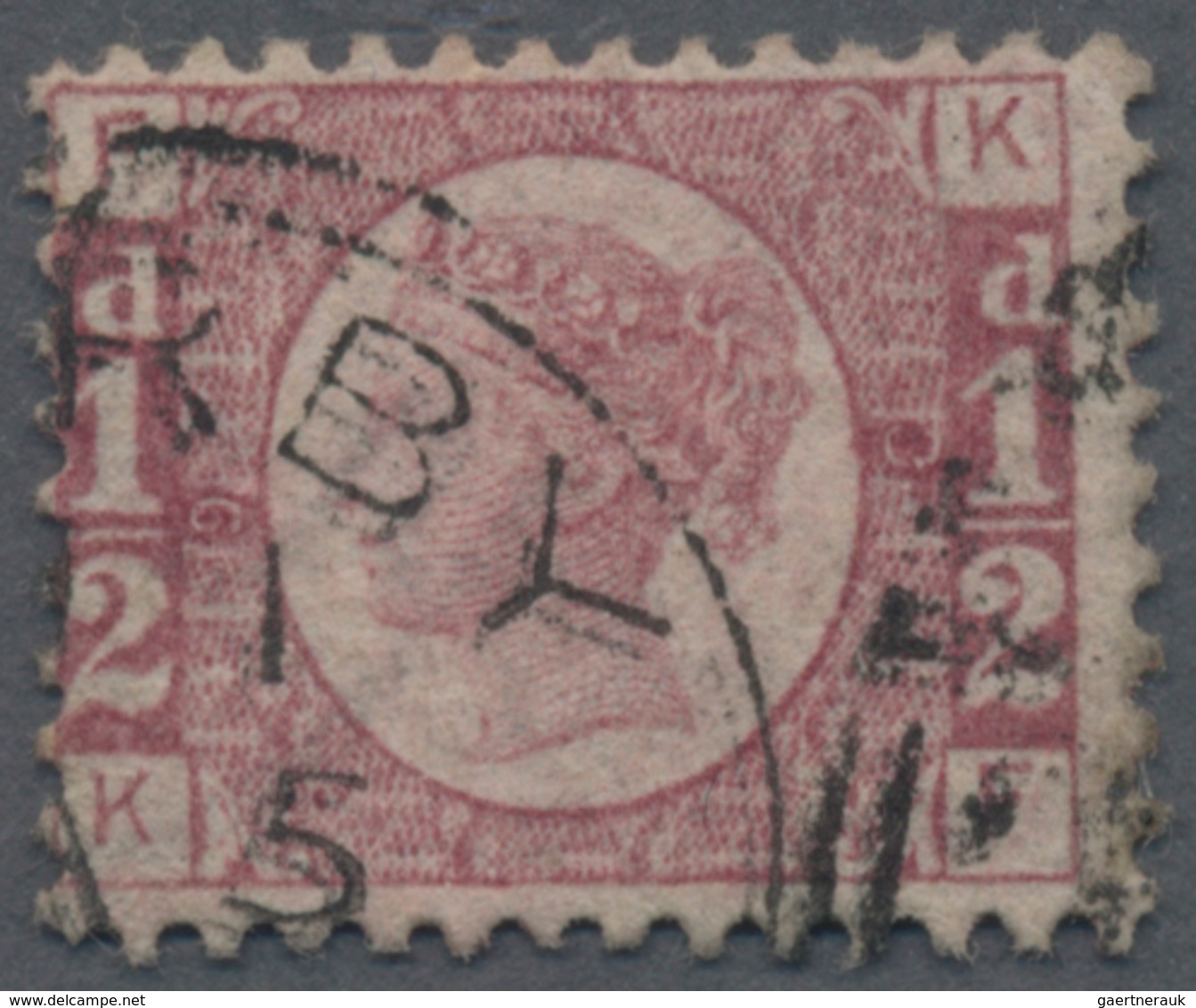 Großbritannien: 1870, ½d. Rose With Rare Plate Number "9", Fresh Colour And Well Perforated, Neatly - Sonstige & Ohne Zuordnung