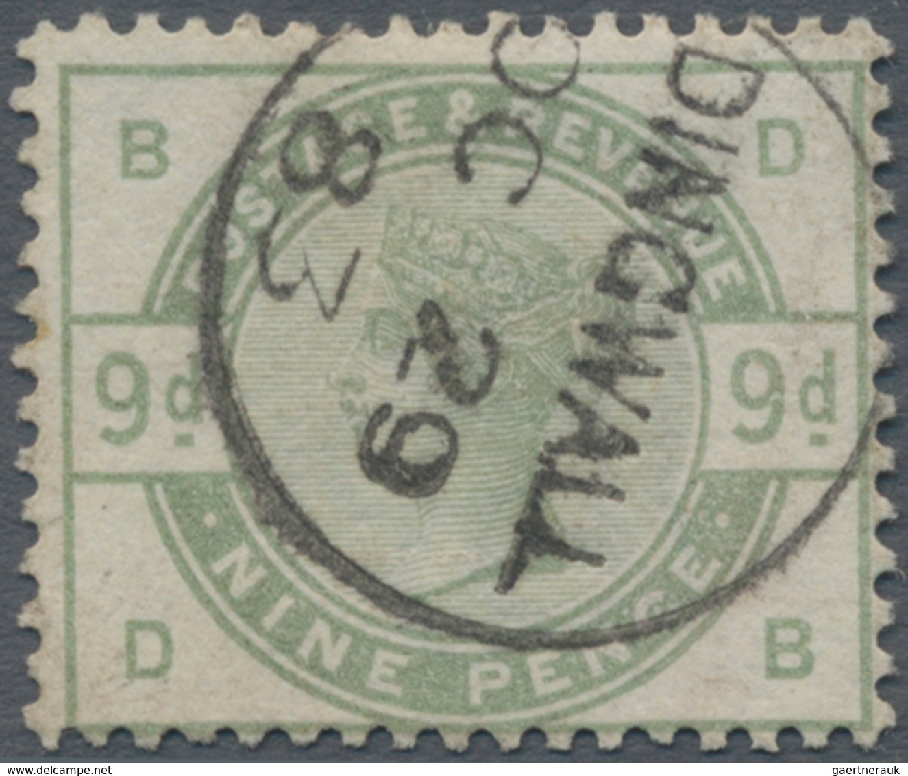Großbritannien: 1883, 9d. Dull Green, Relatively Fresh Colour And Well Perforated, Clearly Cancelled - Sonstige & Ohne Zuordnung