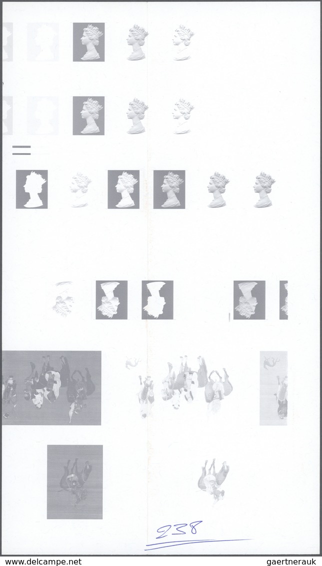 Großbritannien - Machin: 1997/1998, Proof Sheet On Gummed Paper (vertical Fold), Size 17,3:30 Cm, De - Machin-Ausgaben