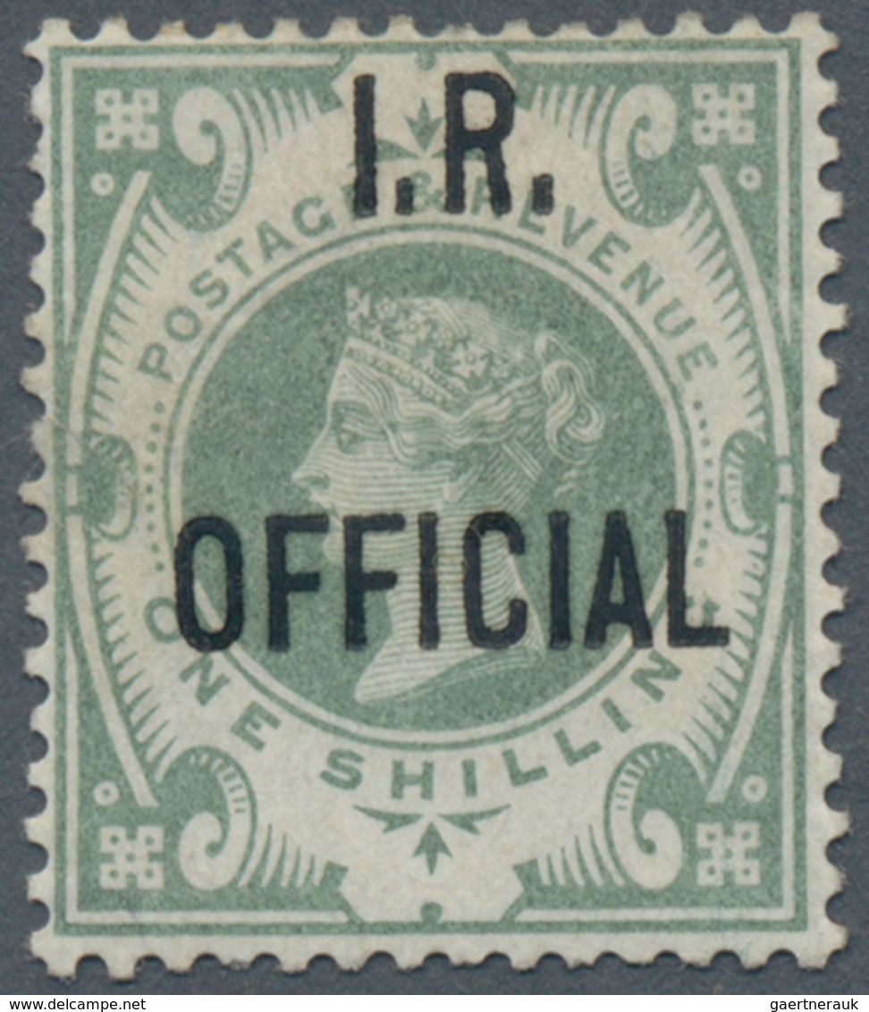 Großbritannien - Dienstmarken: 1889, Inland Revenue, QV 1s. Dull Green, Relatively Fresh Colour, Nor - Dienstmarken