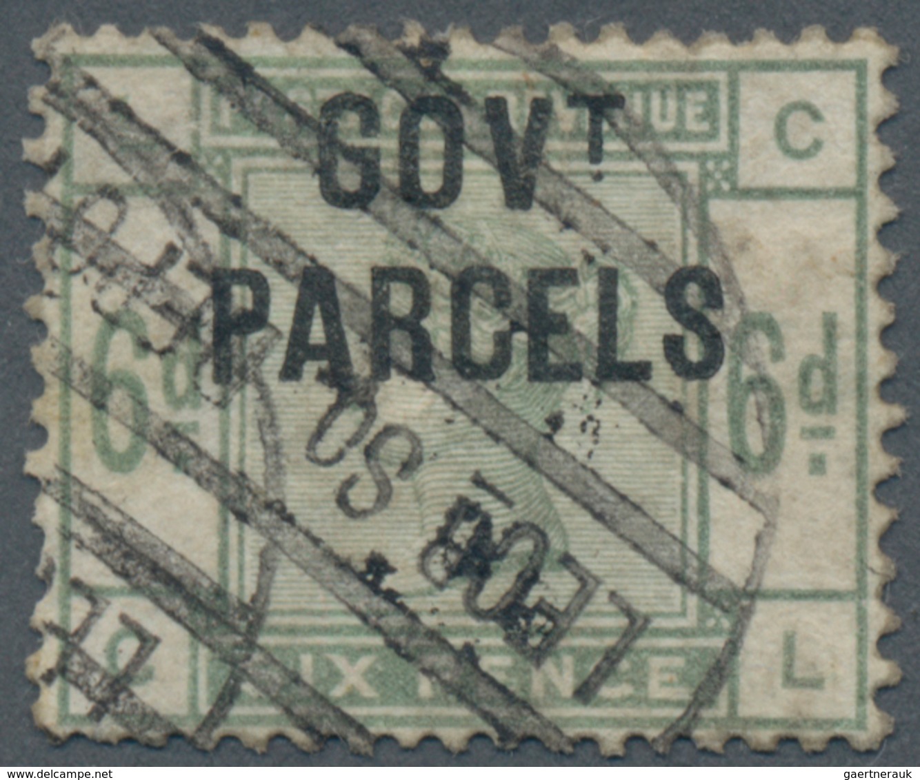 Großbritannien - Dienstmarken: 1886, Govt.Parcels, QV 6d. Dull Green, Relatively Fresh Colour, Fine - Officials