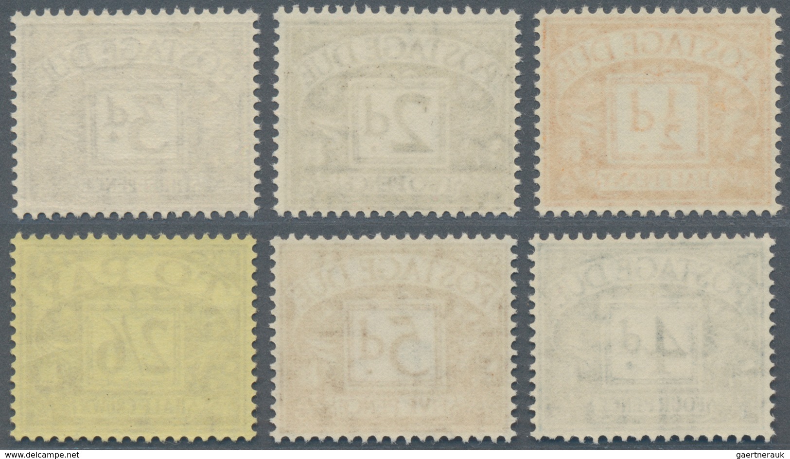 Großbritannien - Portomarken: 1954, 1/2d Orange To 2/6 Half Crown Brown Mint Never Hinged (400.-) - Strafportzegels