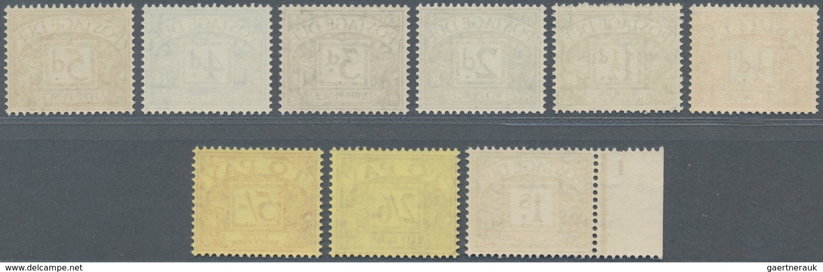 Großbritannien - Portomarken: 1955, 1/2 D Orange To 5 Shillings Red Mint Never Hinged (600.-) - Strafportzegels
