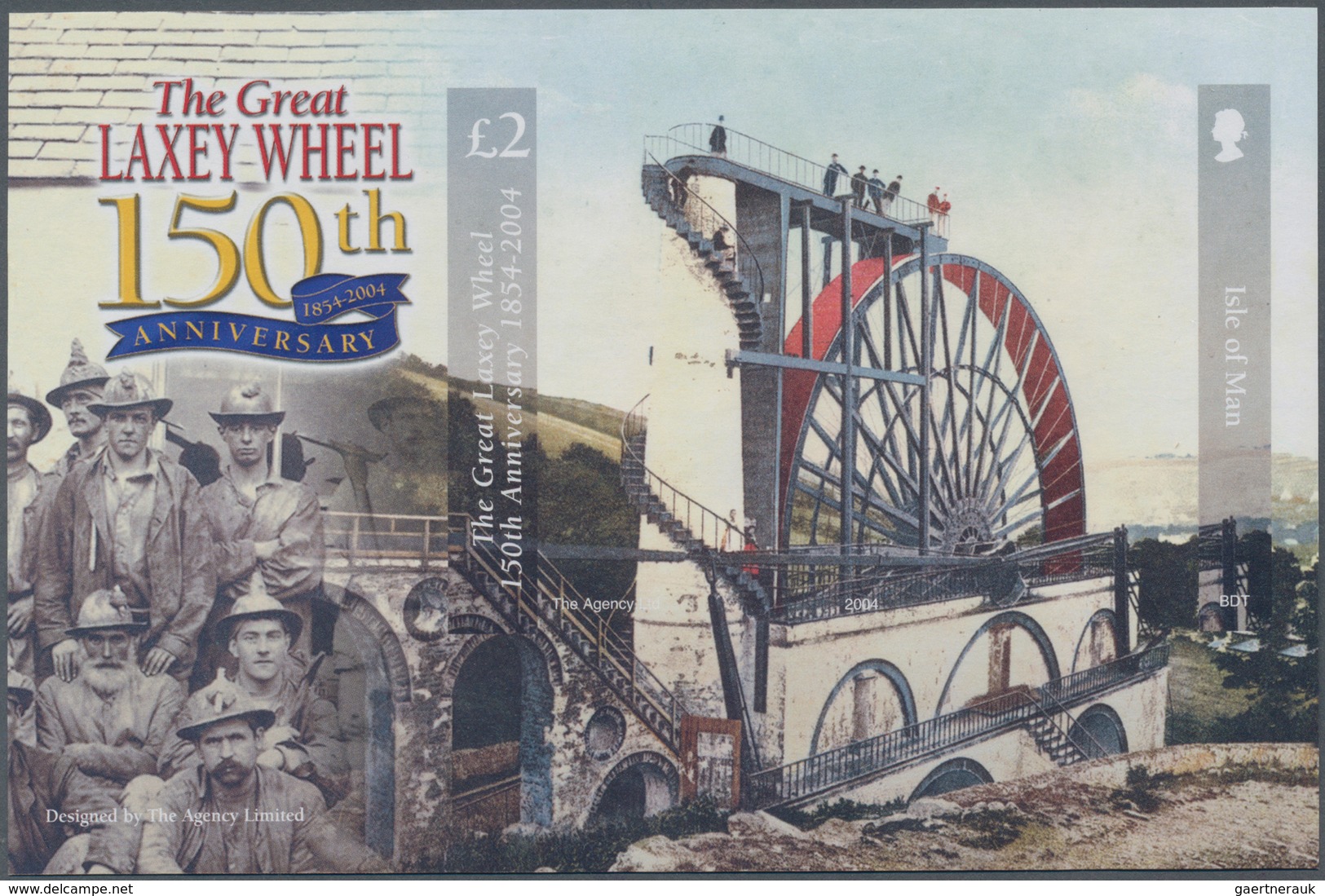 Großbritannien - Isle Of Man: 2004. IMPERFORATE Souvenir Sheet For The Issue "150 Years Water Wheel - Man (Eiland)
