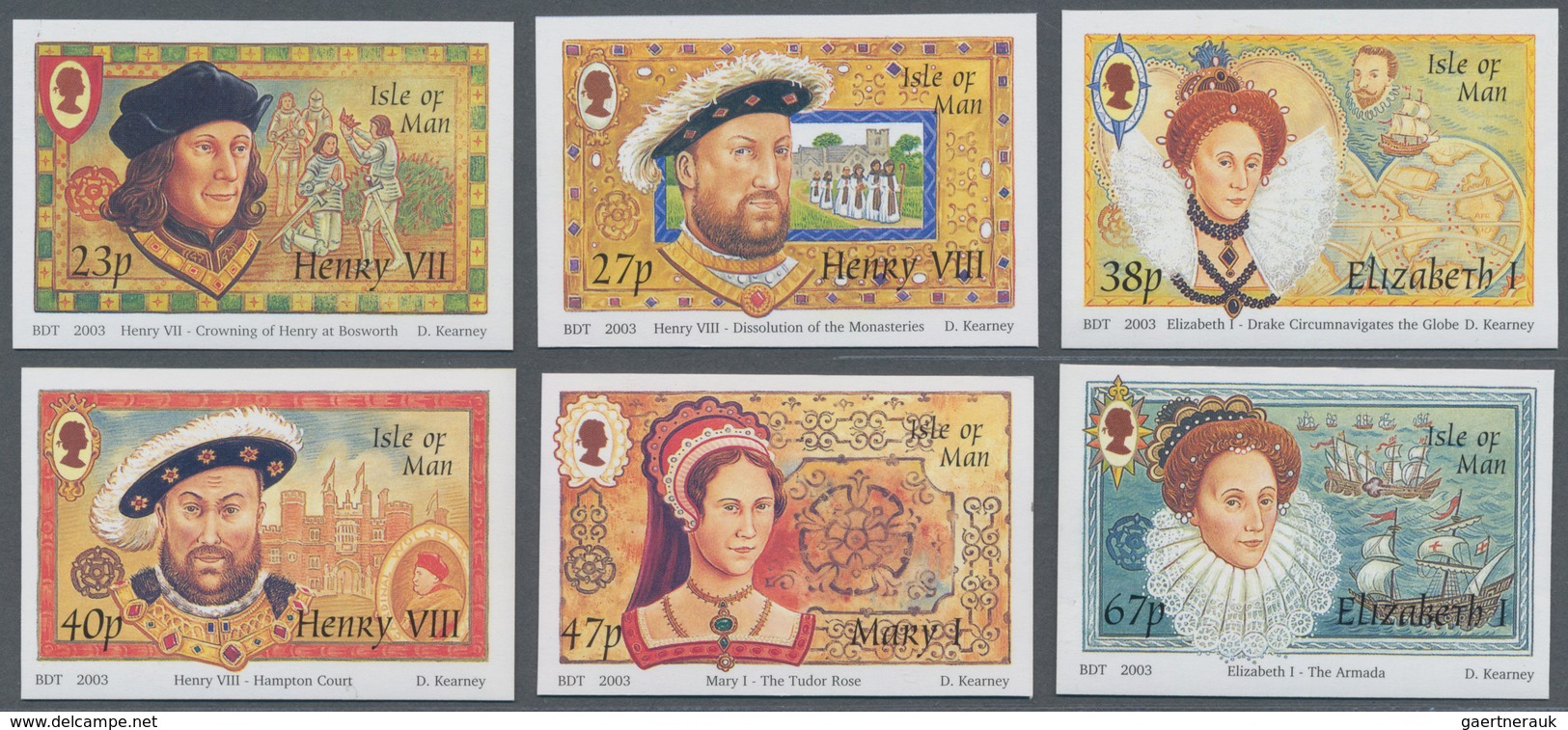 Großbritannien - Isle Of Man: 2003. Complete Set (6 Values) "400th Anniversary Of The Death Of Queen - Man (Insel)