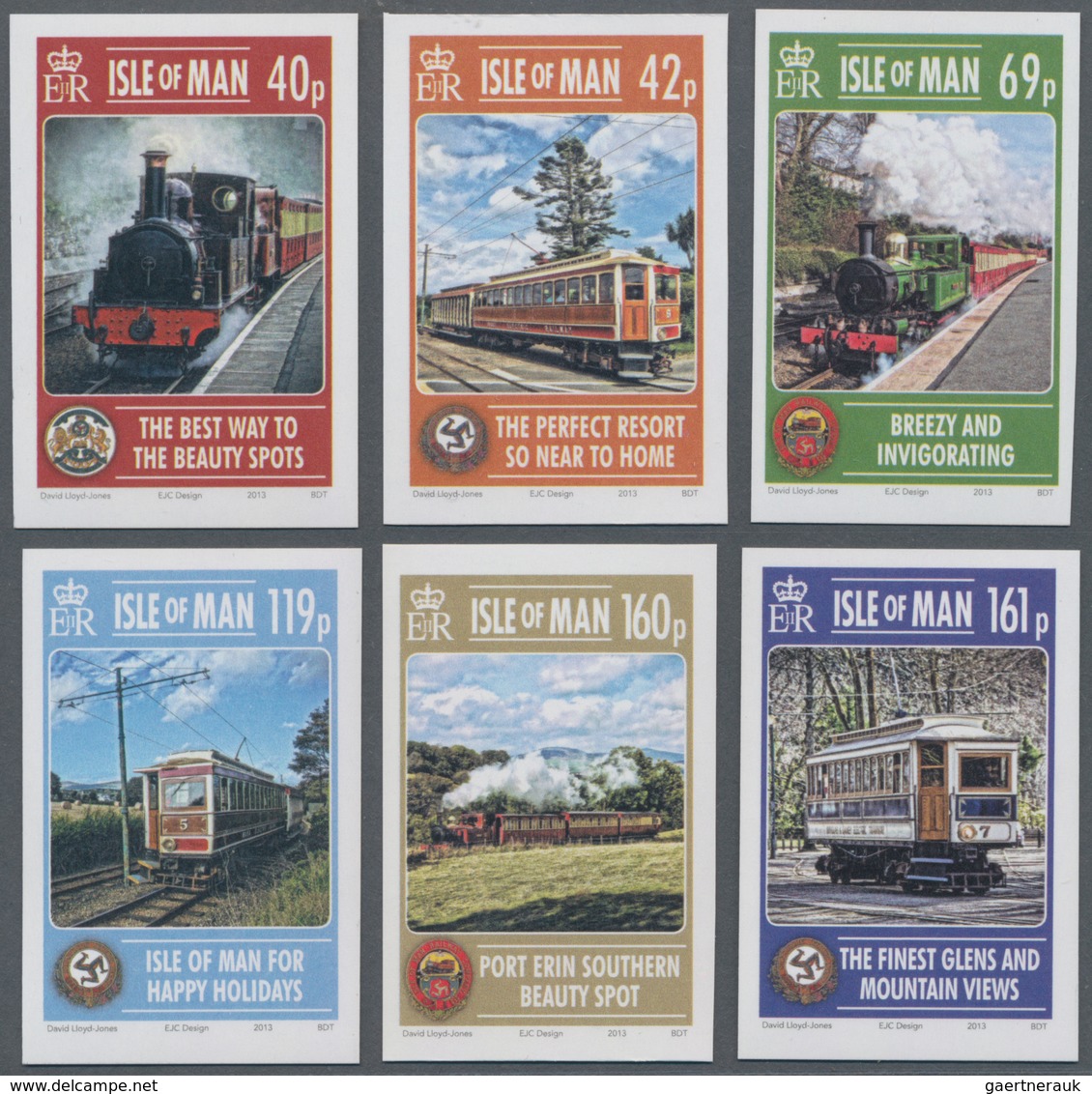 Großbritannien - Isle Of Man: 2013. Complete Set (6 Values) "140 Years Of Railway And 120 Years Of E - Isola Di Man