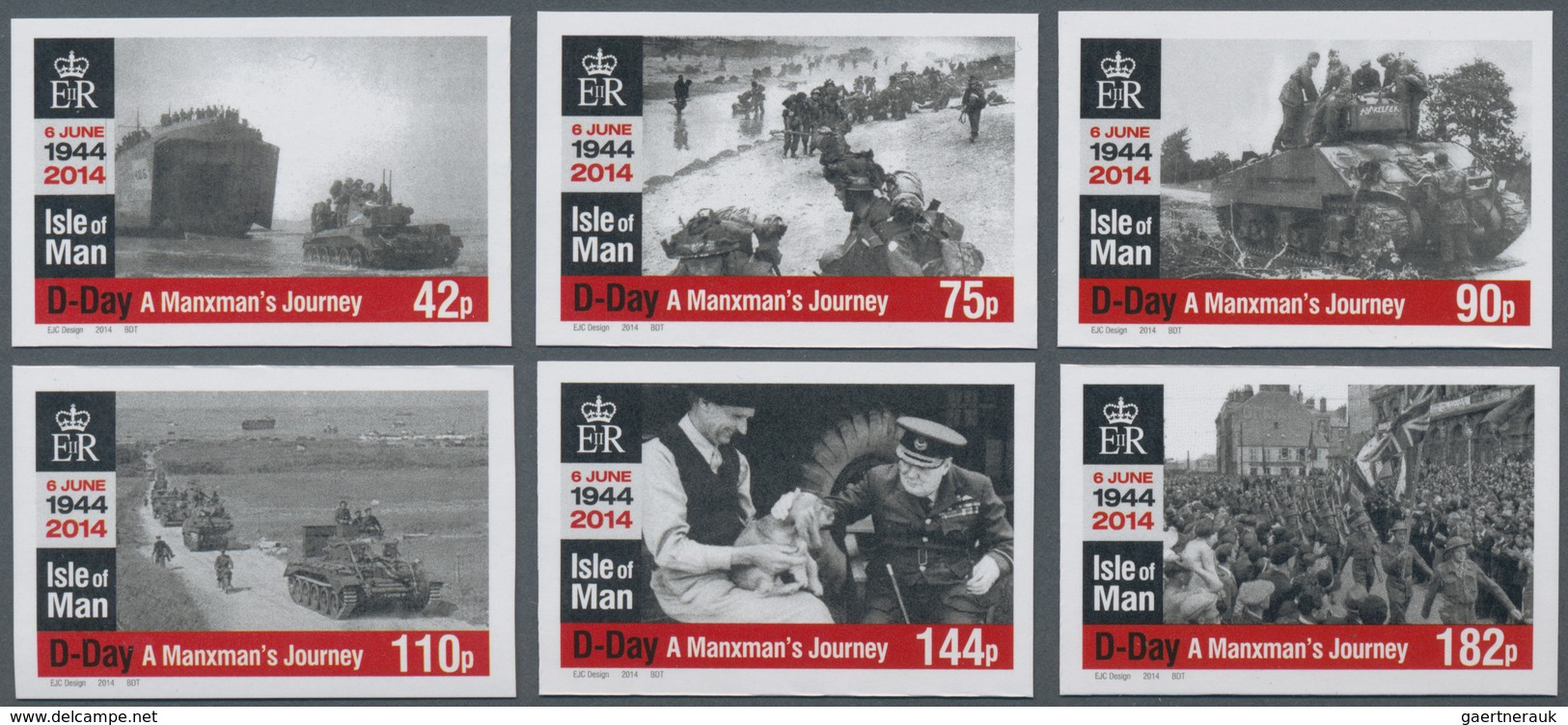 Großbritannien - Isle Of Man: 2014. Complete Set "70th Anniversary Of The Allied Landing In Normandy - Isola Di Man