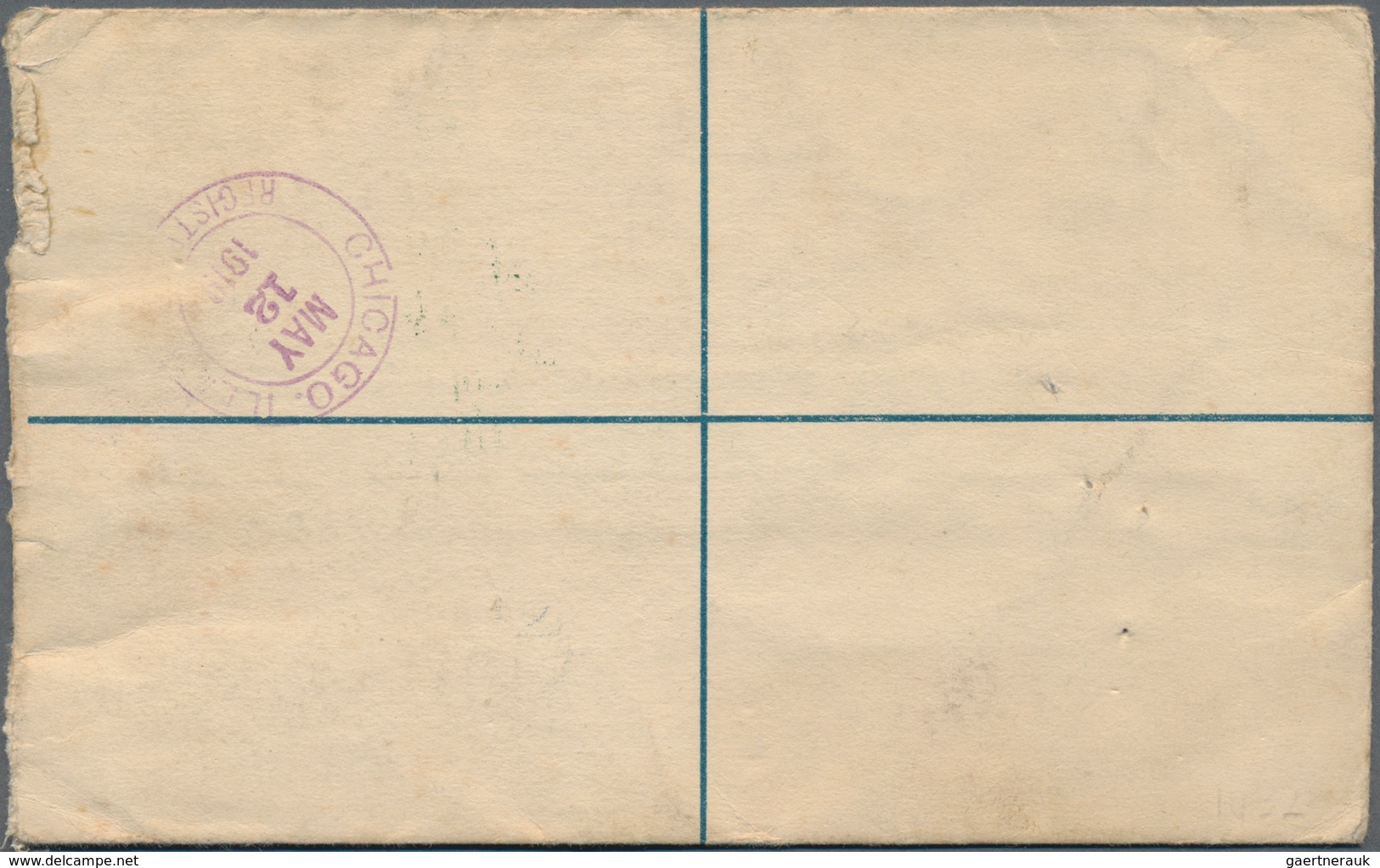 Britische Militärpost In Ägypten: 1919, Egypt, 10 M Blue Registered Pse, Uprated With Great Britain - Other & Unclassified