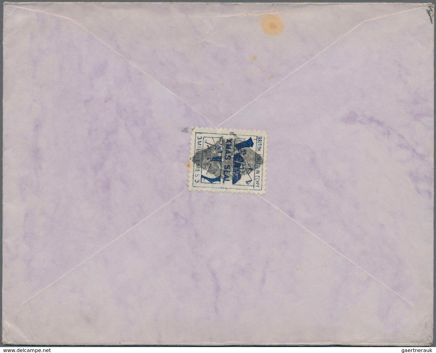 Britische Militärpost In Ägypten: 1934, "(CROWN) POSTAGE PREPAID 21" Red Cancellation On Cover, Blac - Andere & Zonder Classificatie